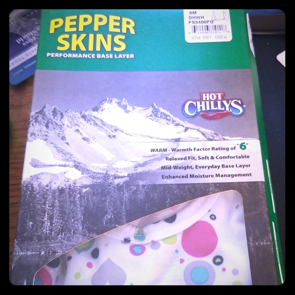 Hot Chillys Youth Pepper Skins Crewneck